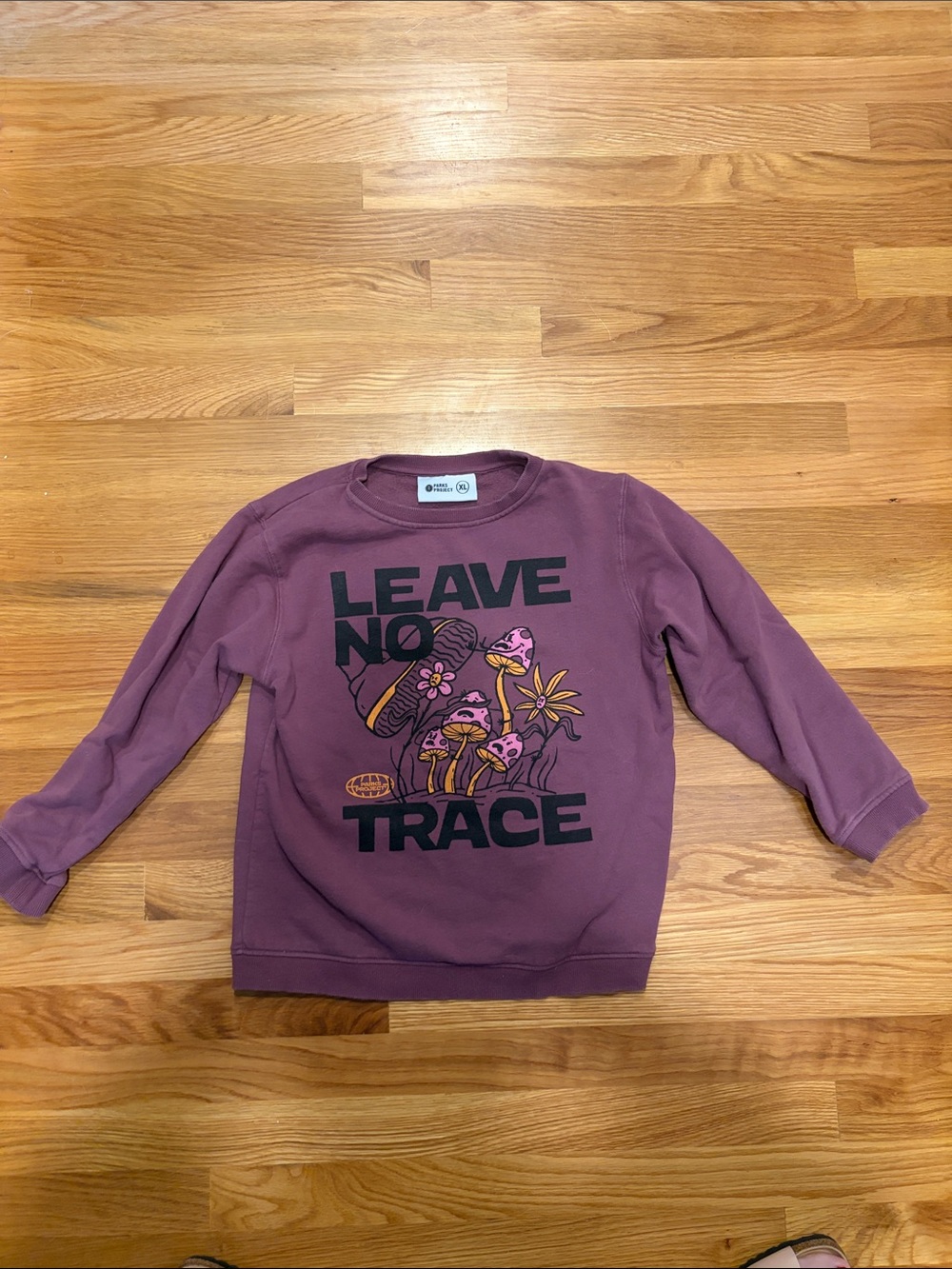 Parks Project Kids Purple 'Leave No Trace' Graphic Sweatshirt